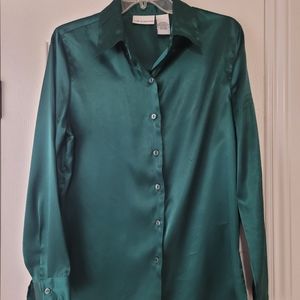 Women's Satin-look Blouse, sz Sm